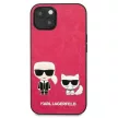 Karl Lagerfeld KLHCP13SPCUSKCP Ikonik Karl & Choupette iPhone 13 mini 5.4" hátlap, tok, rózsaszín