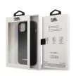 Karl Lagerfeld iPhone 13 Mini KLHCP13SSLMP1K Silicone Plaque hátlap, tok, fekete
