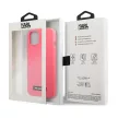 Karl Lagerfeld KLHCP13SSLMP1PI Silicone Plaque iPhone 13 mini 5.4" hátlap, tok, rózsaszín