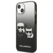 Karl Lagerfeld KLHCP13dbGKCK Gradient Ikonik Karl & Choupette iPhone 13 mini 5.4" hátlap, tok, fekete