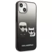 Karl Lagerfeld KLHCP13dbGKCK Gradient Ikonik Karl & Choupette iPhone 13 mini 5.4" hátlap, tok, fekete