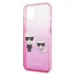 Karl Lagerfeld KLHCP13dbGKCP Gradient Ikonik Karl & Choupette iPhone 13 mini 5.4" hátlap, tok, rózsaszín