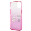 Karl Lagerfeld KLHCP13dbGKCP Gradient Ikonik Karl & Choupette iPhone 13 mini 5.4" hátlap, tok, rózsaszín
