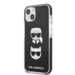Karl Lagerfeld KLHCP13dbPE2TK Karl & Choupette Head iPhone 13 mini 5,4 "hátlap, tok, fekete