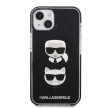 Karl Lagerfeld KLHCP13dbPE2TK Karl & Choupette Head iPhone 13 mini 5,4 "hátlap, tok, fekete