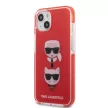 Karl Lagerfeld iPhone 13 Mini Karl & Choupette Heads (KLHCP13STPE2TR) hátlap, tok, piros