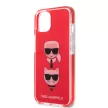 Karl Lagerfeld iPhone 13 Mini Karl & Choupette Heads (KLHCP13STPE2TR) hátlap, tok, piros