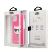 Karl Lagerfeld KLHCP13dbPECPI Choupette Head iPhone 13 mini 5.4" hátlap, tok, rózsaszín