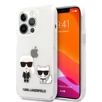   Karl Lagerfeld iPhone 13 Pro Max Karl & Choupette Full Body (KLHCP13XCKTR) hátlap, tok, átlátszó
