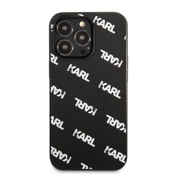 Karl Lagerfeld iPhone 13 Pro Max Allover (KLHCP13XPULMBK3) hátlap, tok, fekete