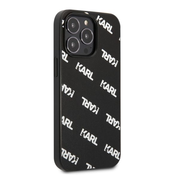 Karl Lagerfeld iPhone 13 Pro Max Allover (KLHCP13XPULMBK3) hátlap, tok, fekete