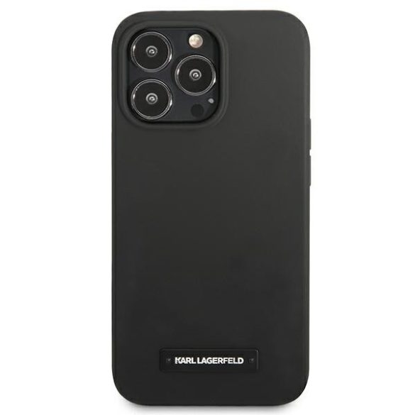 Karl Lagerfeld iPhone 13 Pro Max Silicone Plaque (KLHCP13XSLMP1K) hátlap, tok, fekete