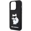 Karl Lagerfeld Rubber Choupette 3D iPhone 14 Pro 6,1" KLHCP14L3DRKHNK, hátlap, tok, fekete