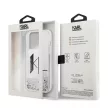 Karl Lagerfeld KLHCP14LLBKLCS Liguid Glitter Big KL Logo iPhone 14 Pro tok, ezüst