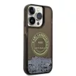 Karl Lagerfeld Liquid Glitter RSG iPhone 14 Pro 6,1" KLHCP14LLCRSGRK, hátlap, tok, fekete