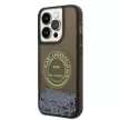 Karl Lagerfeld Liquid Glitter RSG iPhone 14 Pro 6,1" KLHCP14LLCRSGRK, hátlap, tok, fekete