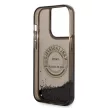 Karl Lagerfeld Liquid Glitter RSG iPhone 14 Pro 6,1" KLHCP14LLCRSGRK, hátlap, tok, fekete