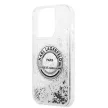 Karl Lagerfeld iPhone 14 Pro Liquid Glitter RSG (KLHCP14LLCRSGRS) hátlap, tok, ezüst