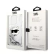 Karl Lagerfeld Liquid Glitter Choupette Head iPhone 14 Pro 6,1" KLHCP14LLNCHCS tok, ezüst