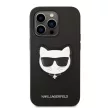 Karl Lagerfeld iPhone 14 Pro Saffiano Choupette Head (KLHCP14LSAPCHK) hátlap, tok, fekete