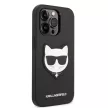 Karl Lagerfeld iPhone 14 Pro Saffiano Choupette Head (KLHCP14LSAPCHK) hátlap, tok, fekete