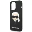 Karl Lagerfeld iPhone 14 Pro Silicone Karl Head (KLHCP14LSLKHHBK) hátlap, tok, fekete