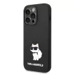 Karl Lagerfeld iPhone 14 Pro Silicone Choupette (KLHCP14LSNCHBCK) hátlap, tok, fekete