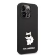 Karl Lagerfeld iPhone 14 Pro Silicone Choupette (KLHCP14LSNCHBCK) hátlap, tok, fekete