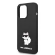 Karl Lagerfeld iPhone 14 Pro Silicone Choupette (KLHCP14LSNCHBCK) hátlap, tok, fekete