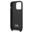 Karl Lagerfeld KLHCP14LSTMMK Monogram Plaque Logo Strap iPhone 14 Pro 6.1" hátlap, tok, fekete