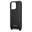 Karl Lagerfeld KLHCP14LSTMMK Monogram Plaque Logo Strap iPhone 14 Pro 6.1" hátlap, tok, fekete
