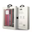 Karl Lagerfeld iPhone 14 Pro Color Stripes Strap (KLHCP14LSTSTP) hátlap, tok, rózsaszín