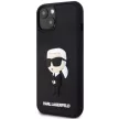 Karl Lagerfeld Saffiano Mono Patch Ikonik NFT iPhone 14 Plus 6,7" KLHCP14M3DRKINK tok, fekete