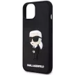 Karl Lagerfeld Saffiano Mono Patch Ikonik NFT iPhone 14 Plus 6,7" KLHCP14M3DRKINK tok, fekete