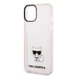 Karl Lagerfeld iPhone 14 Plus Transparent Choupette Body (KLHCP14MCTTRI) hátlap, tok, rózsaszín