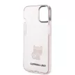 Karl Lagerfeld iPhone 14 Plus Transparent Choupette Body (KLHCP14MCTTRI) hátlap, tok, rózsaszín
