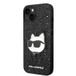 Karl Lagerfeld KLHCP14MG2CPK Glitter Choupette Patch iPhone 14 Plus/15 Plus 6,7", hátlap, tok, fekete