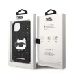 Karl Lagerfeld KLHCP14MG2CPK Glitter Choupette Patch iPhone 14 Plus/15 Plus 6,7", hátlap, tok, fekete