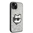 Karl Lagerfeld KLHCP14MG2CPS Glitter Choupette Patch iPhone 14 Plus/15 Plus 6,7", hátlap, tok, ezüst