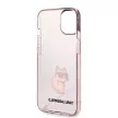 Karl Lagerfeld KLHCP14MHNCHTCP Ikonik Choupette iPhone 14 Plus/15 Plus 6,7" hátlap, tok, rózsaszín