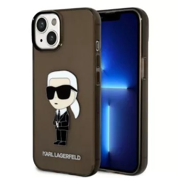   Karl Lagerfeld KLHCP14MHNIKTCK Ikonik iPhone 14 Plus/15 Plus 6,7", hátlap, tok, fekete