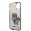 Karl Lagerfeld KLHCP14MHNKCTGK Glitter Karl&Choupette iPhone 14 Plus/15 Plus 6,7", hátlap, tok, fekete
