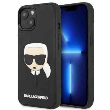   Karl Lagerfeld KLHCP14MKH3DBK Karl's Head 3D iPhone 14 Plus/15 Plus 6,7", hátlap, tok, fekete