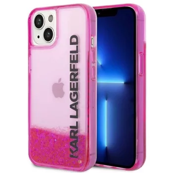   Karl Lagerfeld KLHCP14MLCKVF Liquid Glitter Elong iPhone 14 Plus/15 Plus 6,7" hátlap, tok, rózsaszín