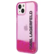 Karl Lagerfeld KLHCP14MLCKVF Liquid Glitter Elong iPhone 14 Plus/15 Plus 6,7" hátlap, tok, rózsaszín