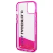 Karl Lagerfeld KLHCP14MLCKVF Liquid Glitter Elong iPhone 14 Plus/15 Plus 6,7" hátlap, tok, rózsaszín