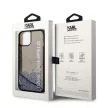 Karl Lagerfeld KLHCP14MLCKVK iPhone 14 Plus/15 Plus 6,7", hátlap, tok, fekete Liquid Glitter Elong
