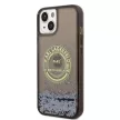 Karl Lagerfeld KLHCP14MLCRSGRK Liquid Glitter RSG iPhone 14 Plus/15 Plus 6,7", hátlap, tok, fekete