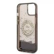 Karl Lagerfeld KLHCP14MLCRSGRK Liquid Glitter RSG iPhone 14 Plus/15 Plus 6,7", hátlap, tok, fekete