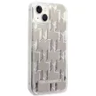 Karl Lagerfeld KLHCP14MLMNMS Liquid Glitter Monogram iPhone 14 Plus/15 Plus 6,7" hátlap, tok, ezüst